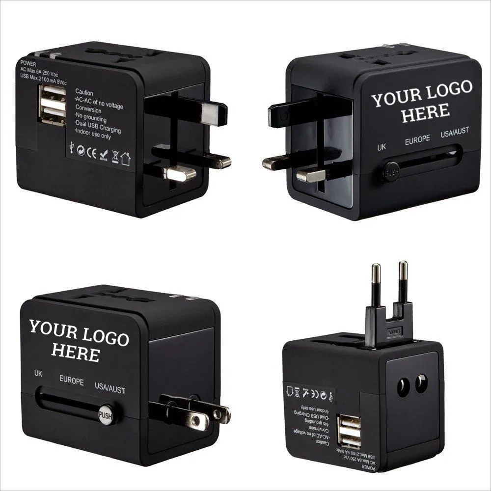 All in One Universal Travel Adapter with Custom Logo 4