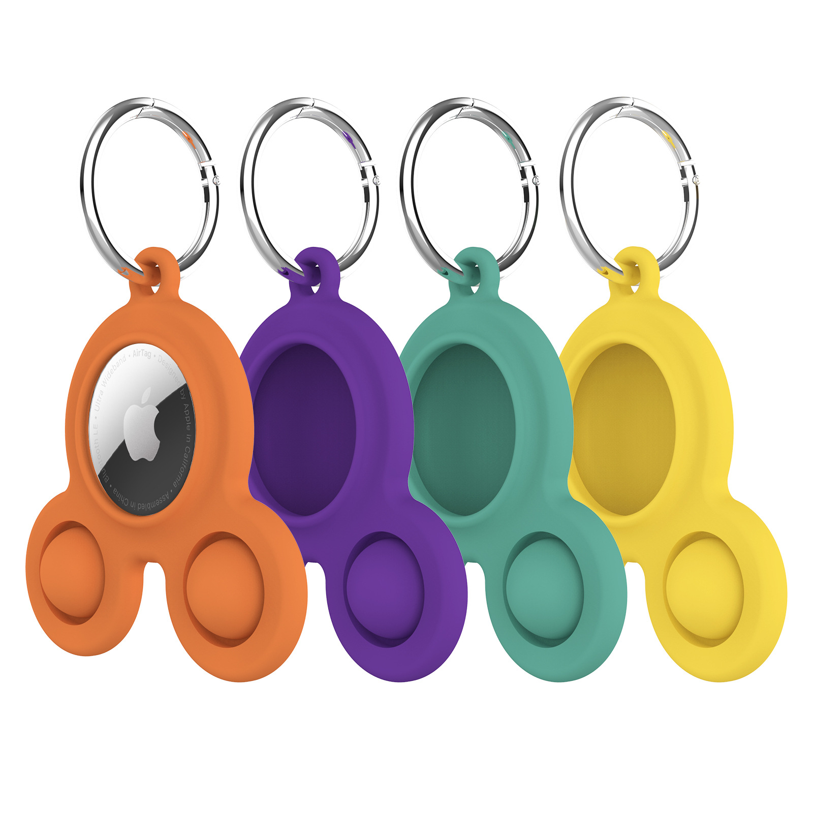 Push Bubble Fidget Toy for Airtag w/ keychian 11