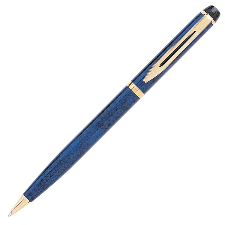 Marble Colored Brass Twist Pen 2