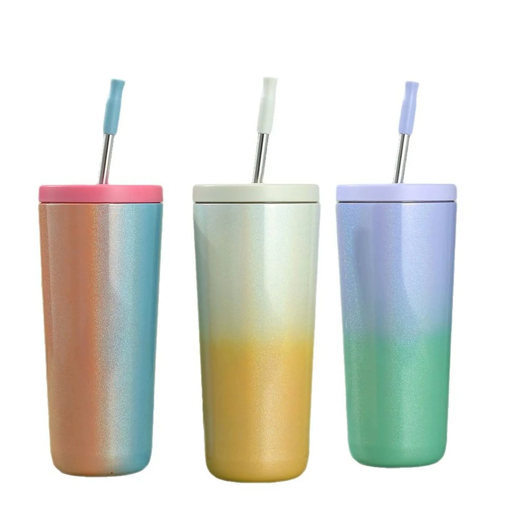 25 Oz. Gradient Stainless Steel Vacuum Tumbler with Straw 2