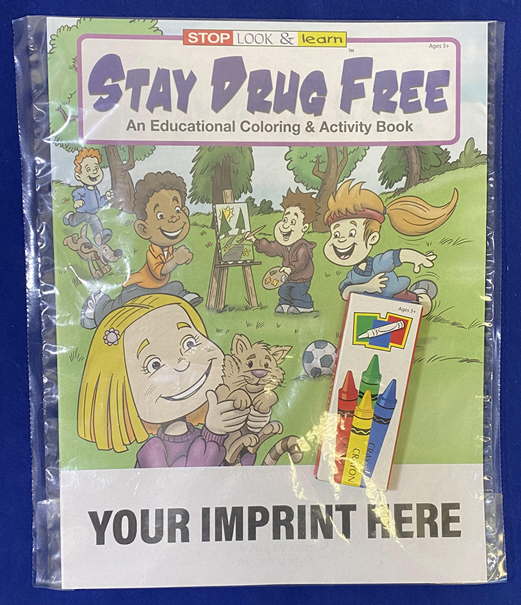 COLORING SET - Stay Drug Free Coloring Book Fun Pack 3