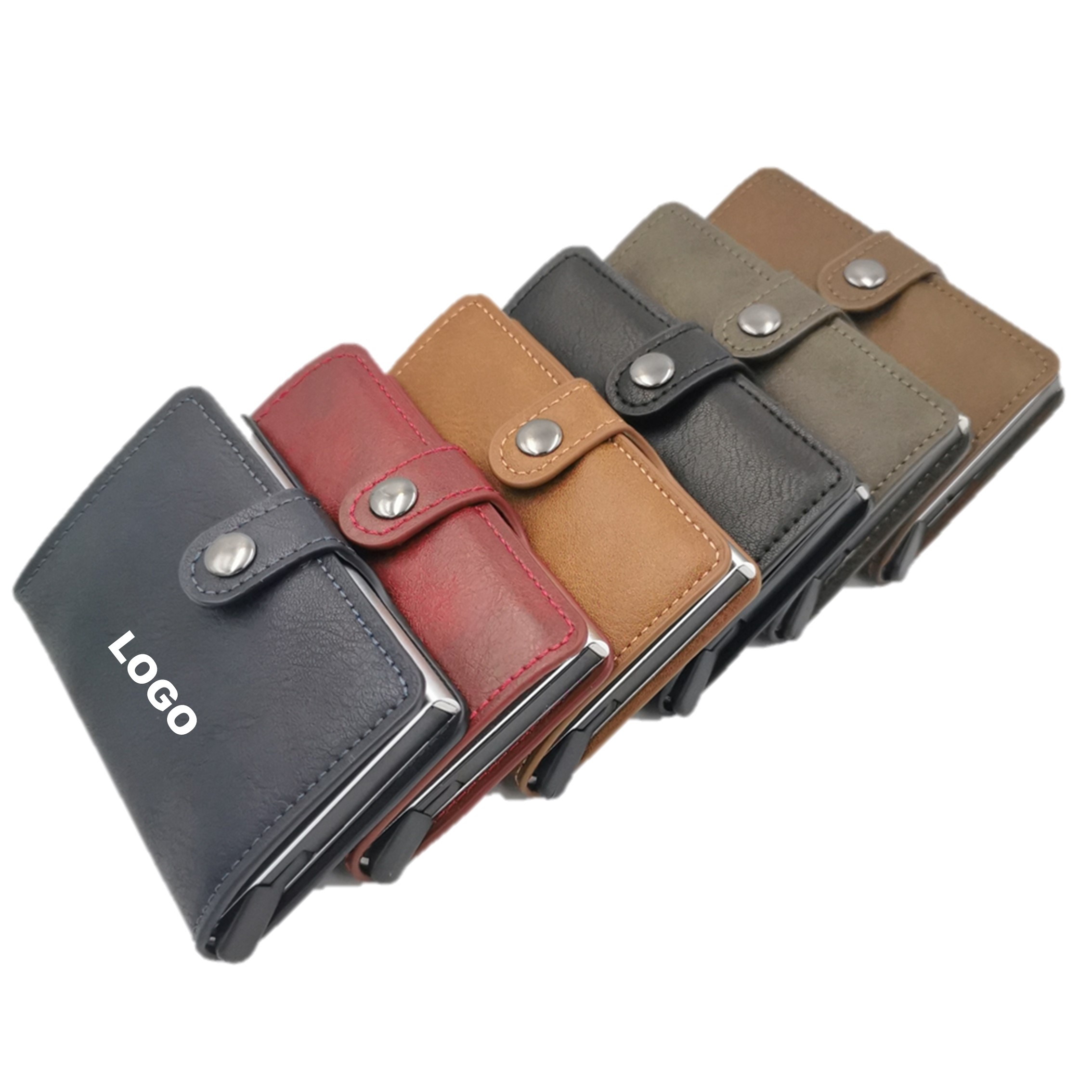 PU Leather Metal Wallet w/RFID Blocking 2