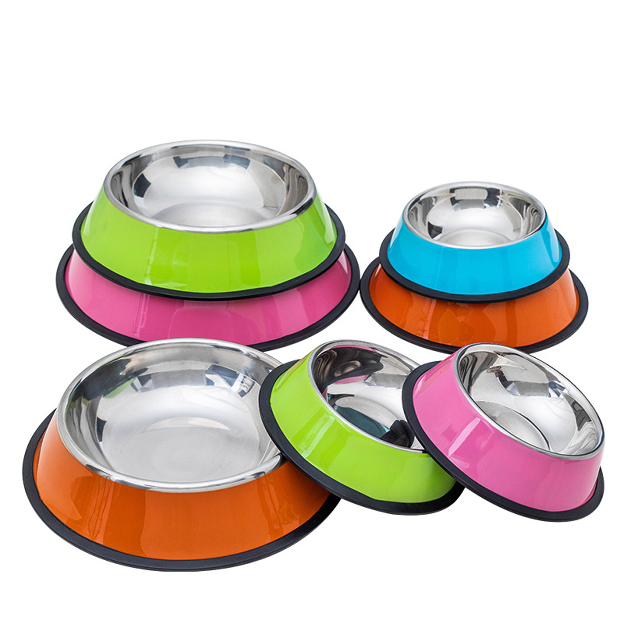 Coloured Stainless Steel Dog Bowls With Custom Logo 3