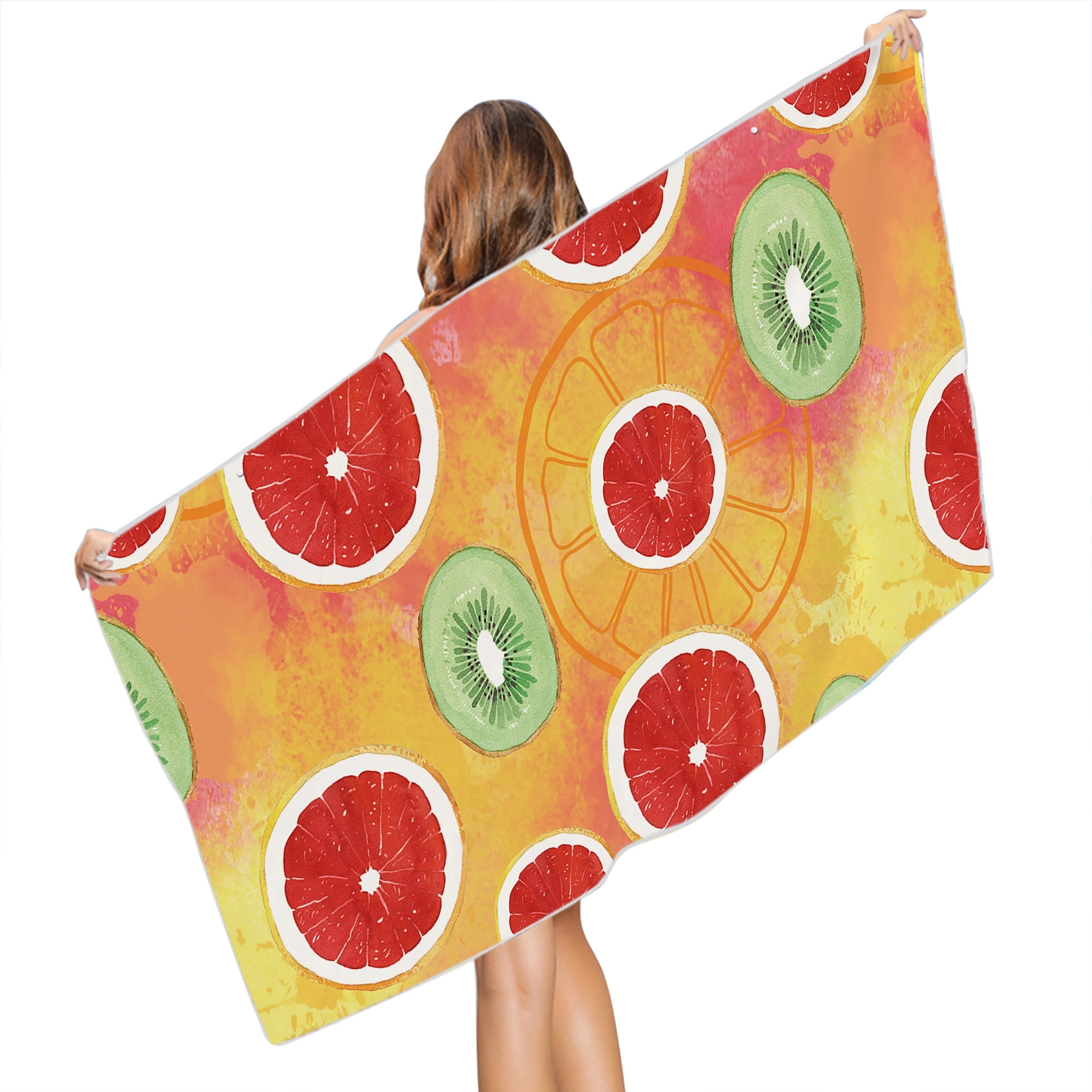 MOQ 50pcs Cute Tropical Fruit  Microfiber Beach Towel 7