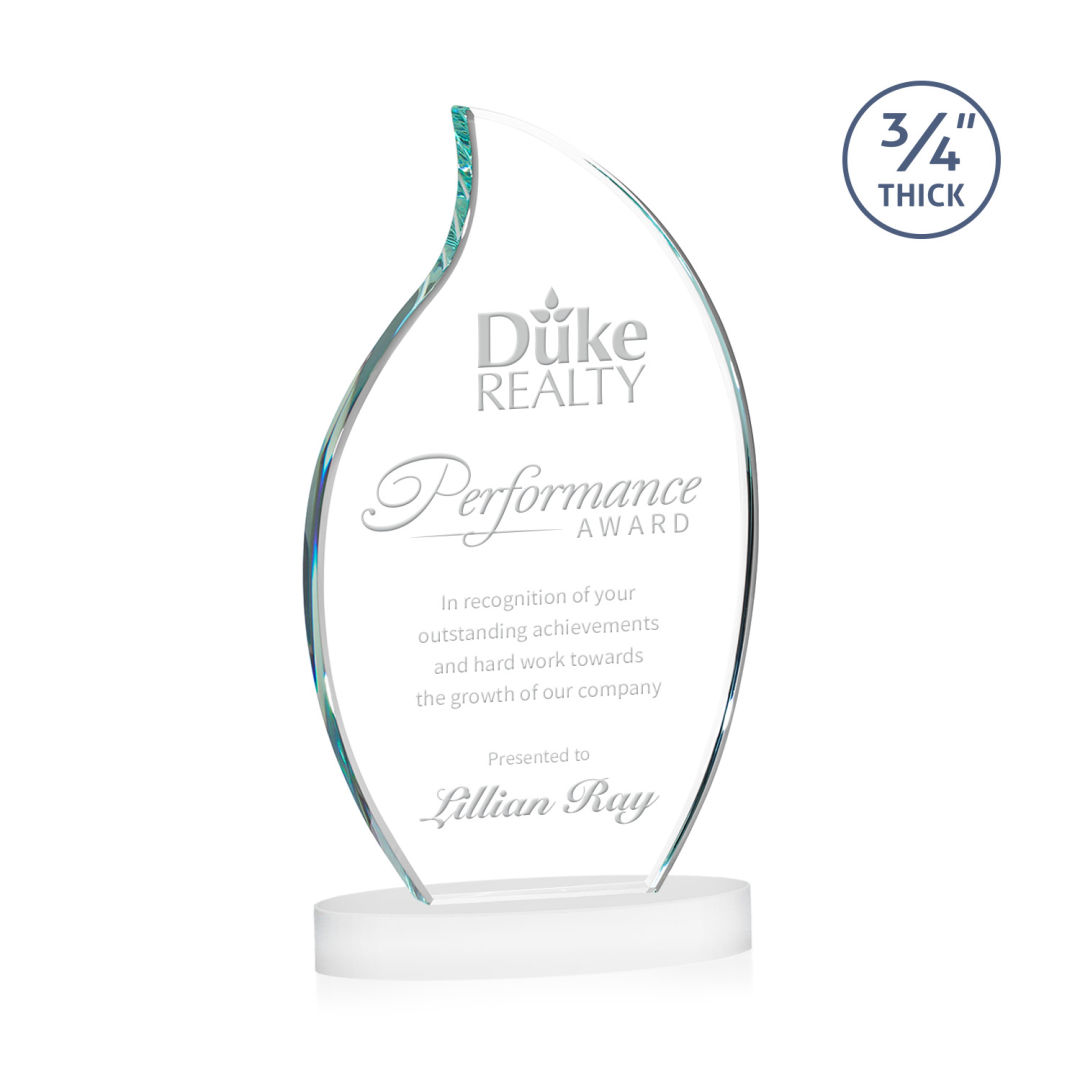 Croydon Flame Award on Alberton Base - White 2