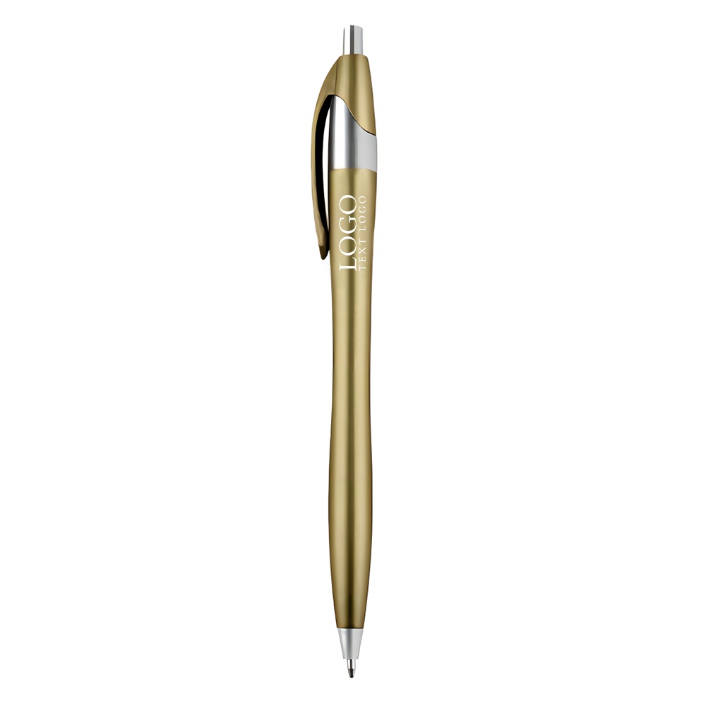 Plastic Ballpoint Click Pen with Metallic Accent 4
