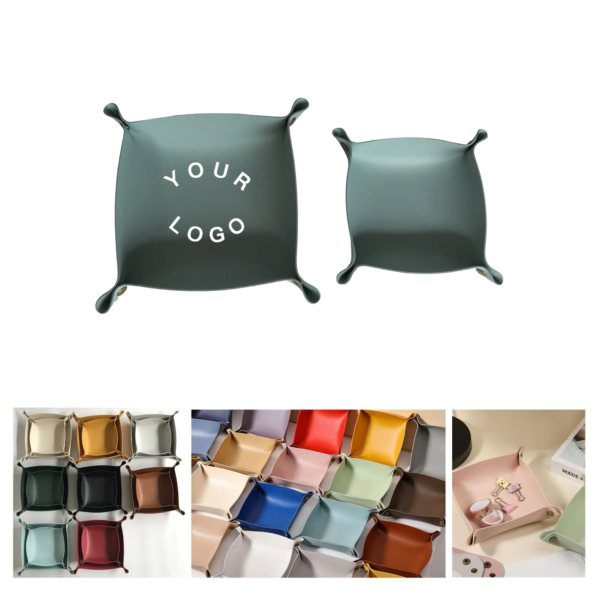 PU Leather Folding Tray for Desk Organization 5