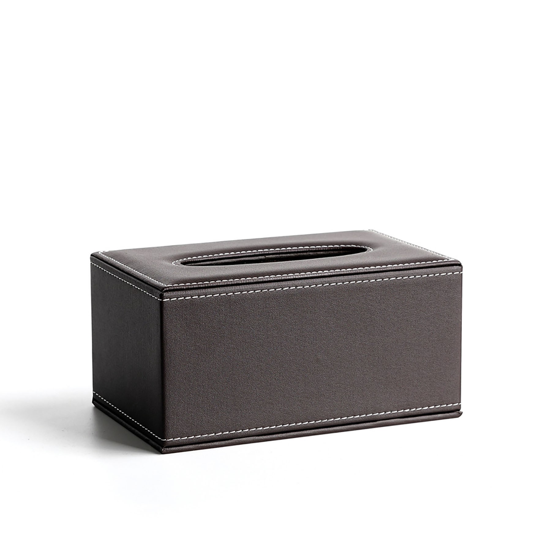 Black PU Leather Tissue Box 2