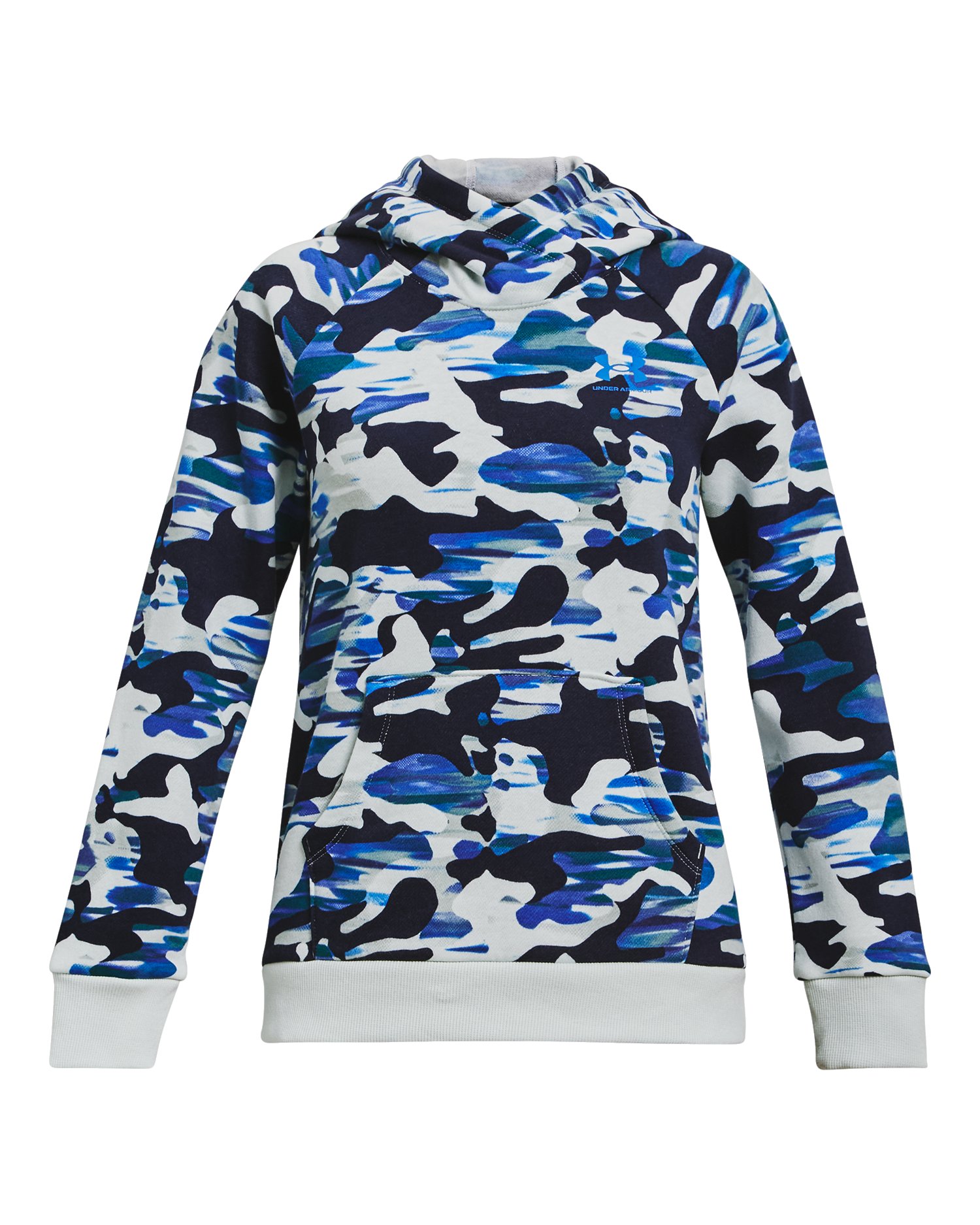 Girls' UA Rival Fleece Printed Hoodie, custom youth shirt with logo imprint 2