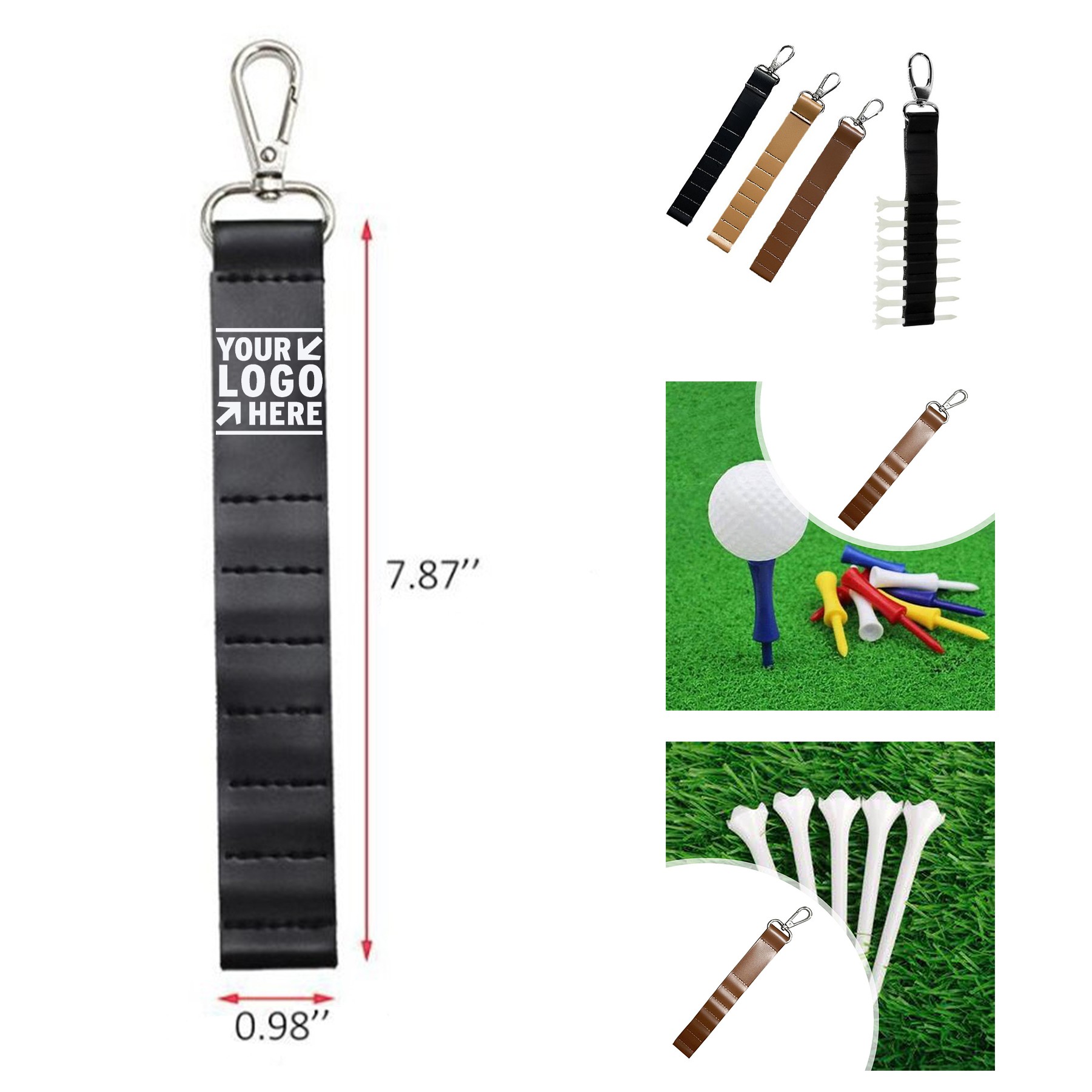 PU Leather Golf Tee Holder 2