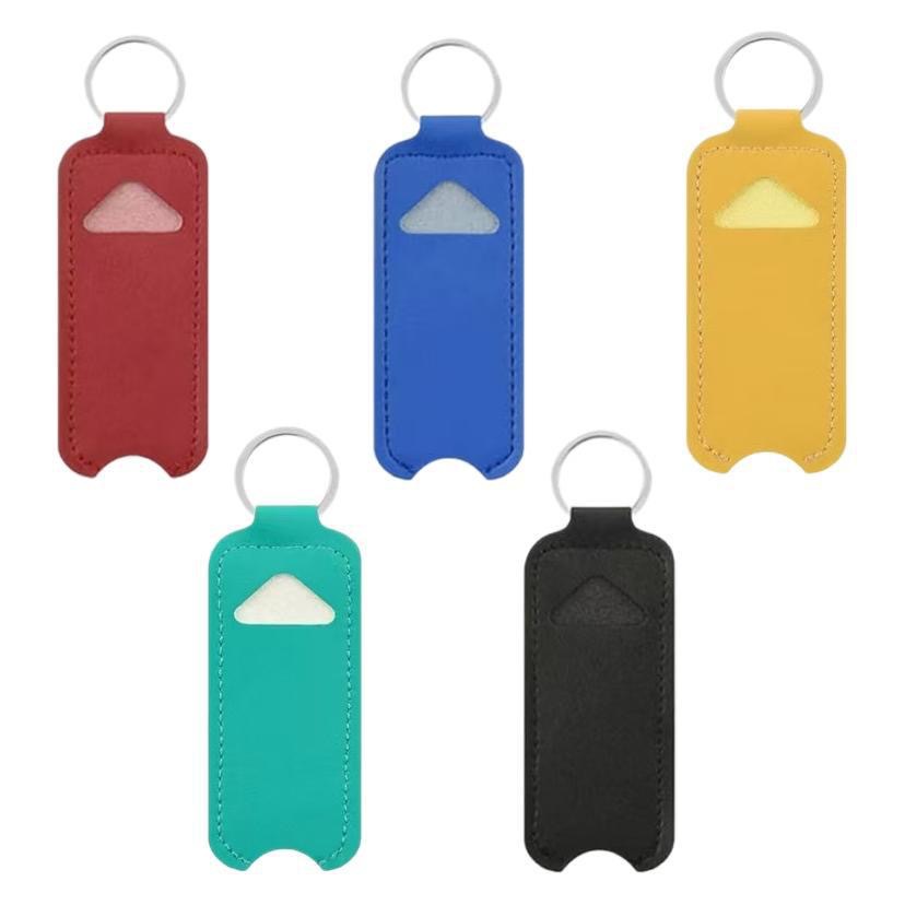 Pu Chapstick Holder Portable Keychain 4