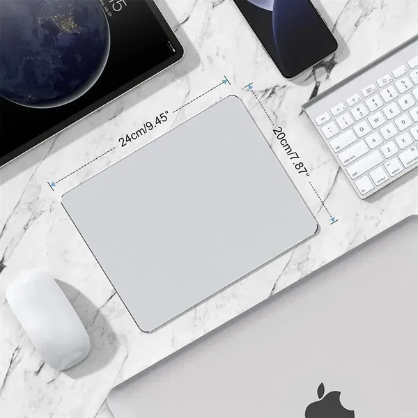 Premium Dual-Side Metal Aluminum Leather Mouse Pad 5