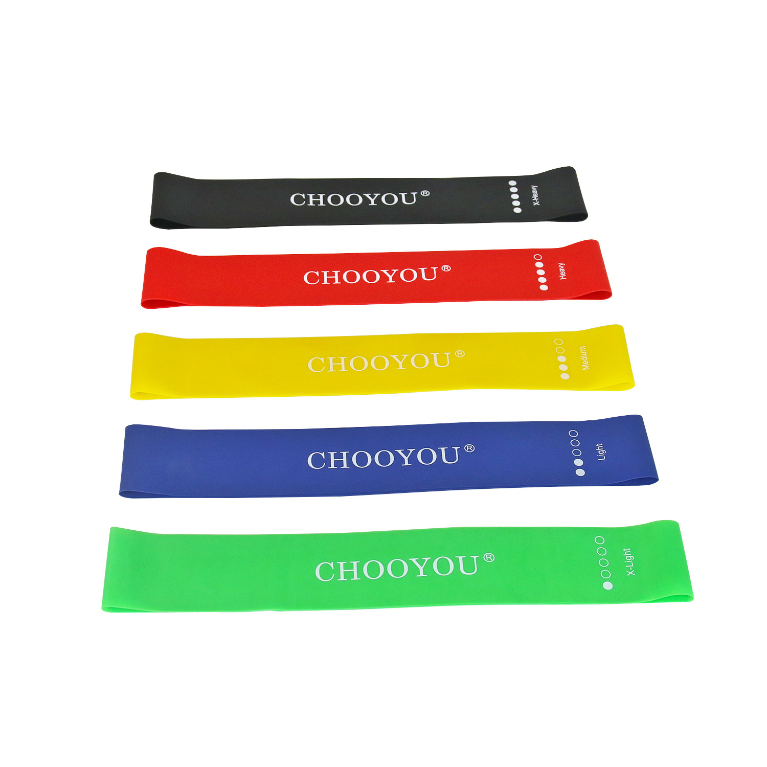 5pcs Set Rubber Loop Band Booty Resistance Bands 3