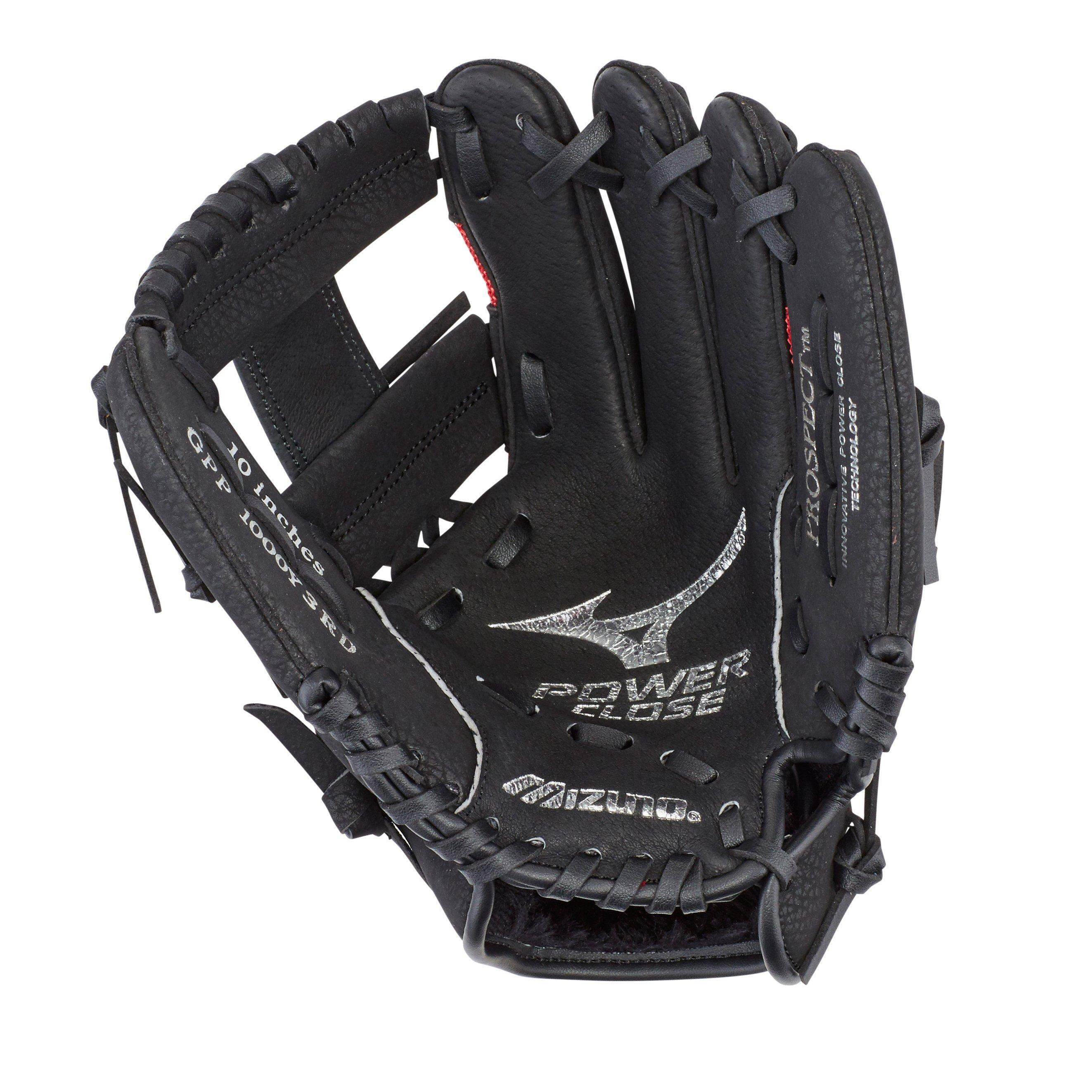 Prospect Series PowerClose Baseball Glove 10", Deep 3 Web, Full Grain Pigskin, Mesh 3