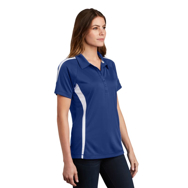 Sport-Tek Women's PosiCharge Micro-Mesh Colorblock Polo. 2