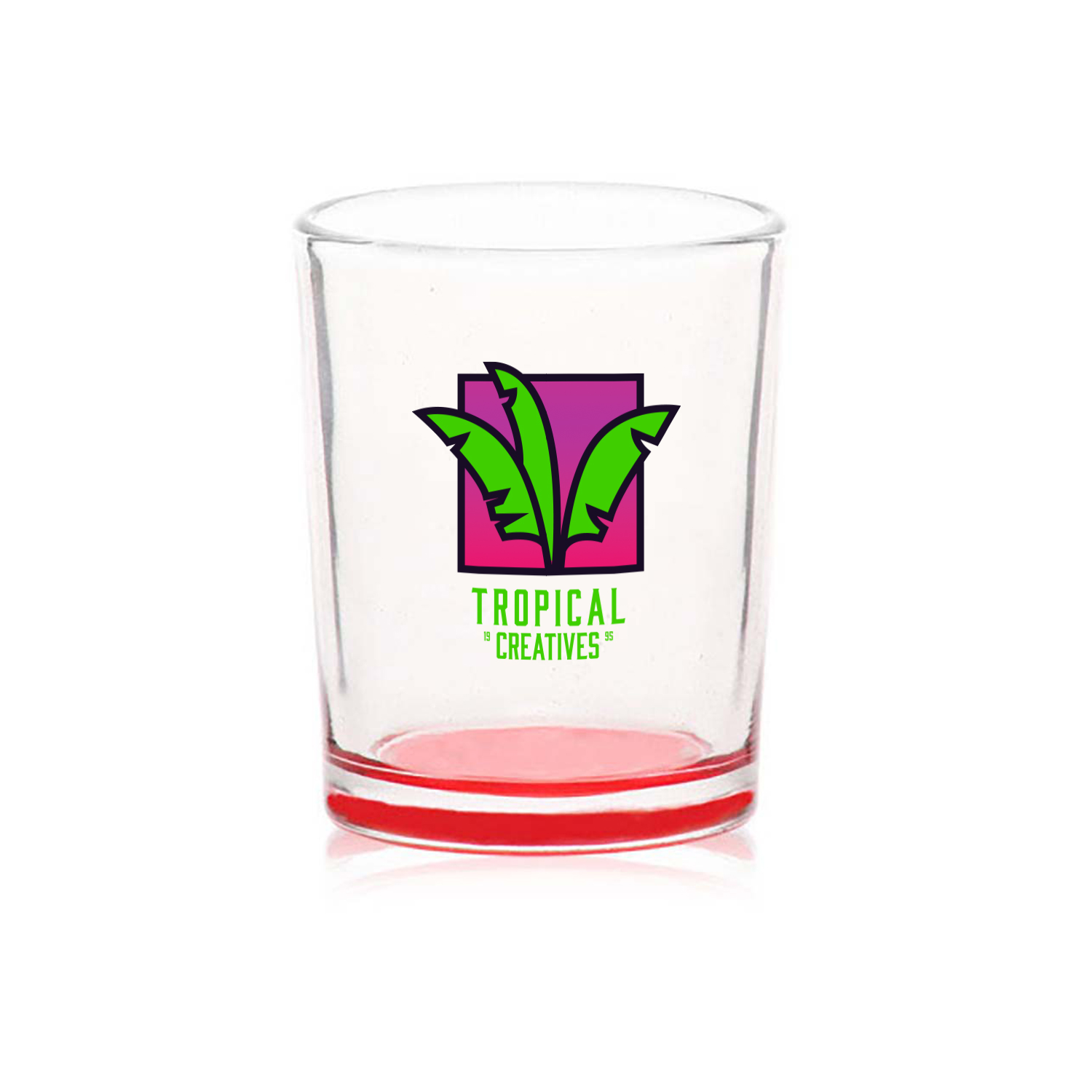 3 oz. Glass Votive Candle Holder (Full Color Imprint) 2