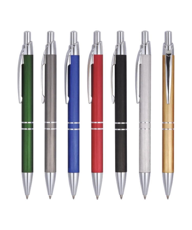 Union Printed - Aluminum Click Ballpoint Pen with Laser Engraved Logo 1
