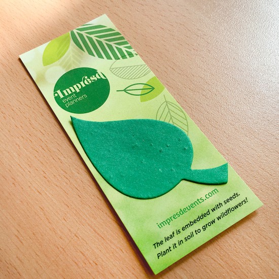 Graphic Leaf Shape Small Eco Bookmarks 5