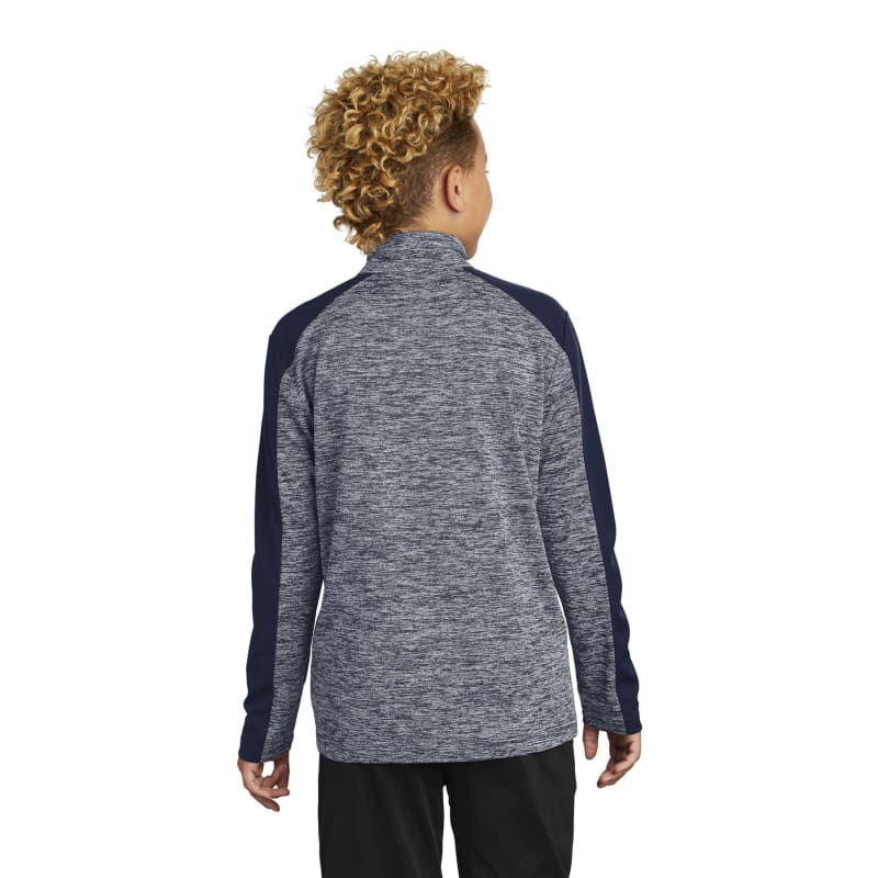 Sport-Tek Youth PosiCharge Electric Heather Colorblock 1/4-Zip Pullover. 8