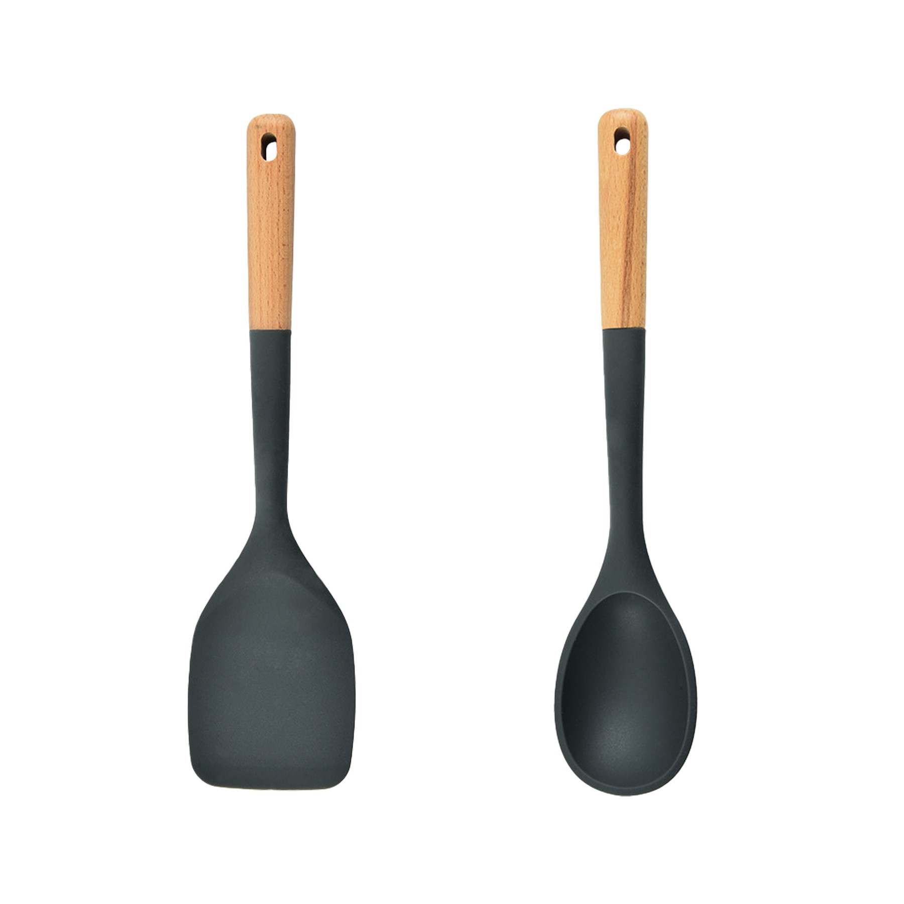 Silicone Kitchenware with Wooden Handle 2