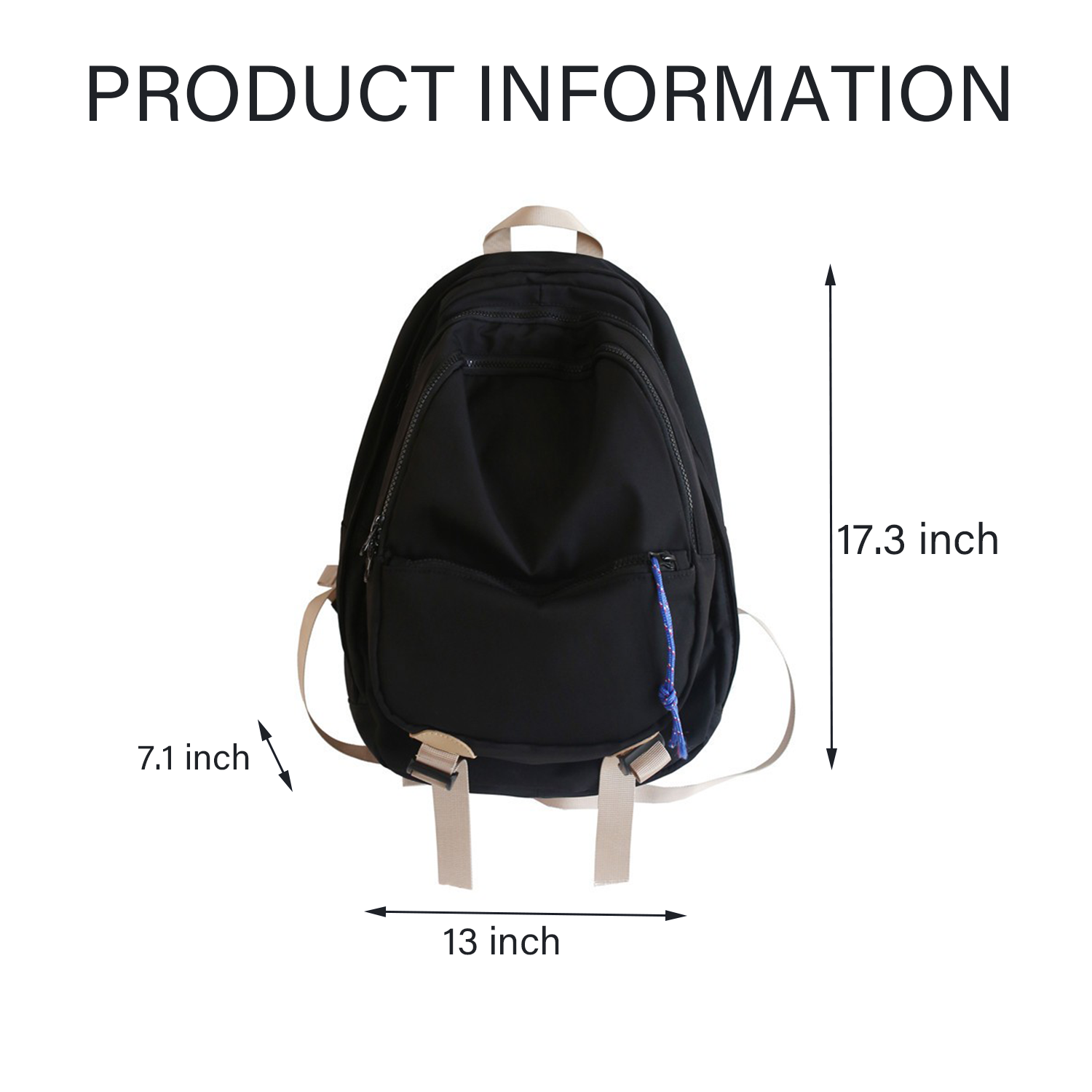 Campus Backpack Large Capacity Travel Daypack For Women 6