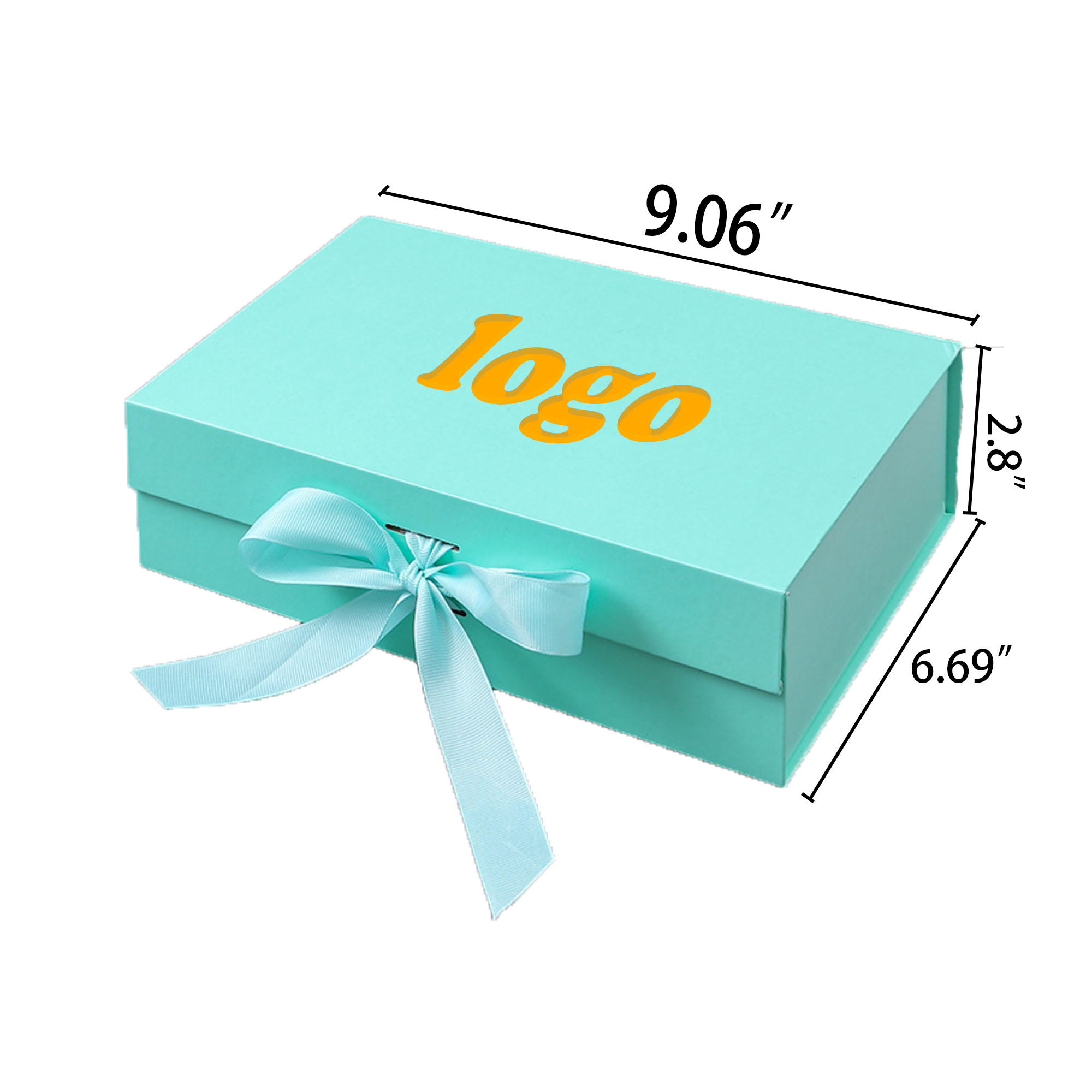 Ribbon Magnetic Absorption Solid Color One Piece Gift Box 3