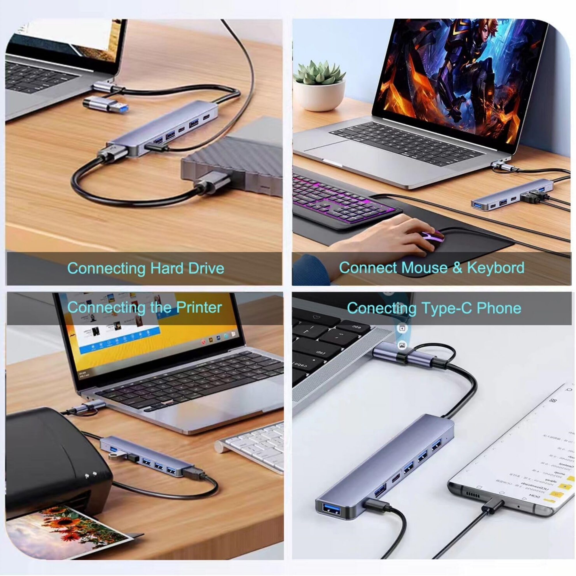 7-in-1 Multi-functional USB Hub 4