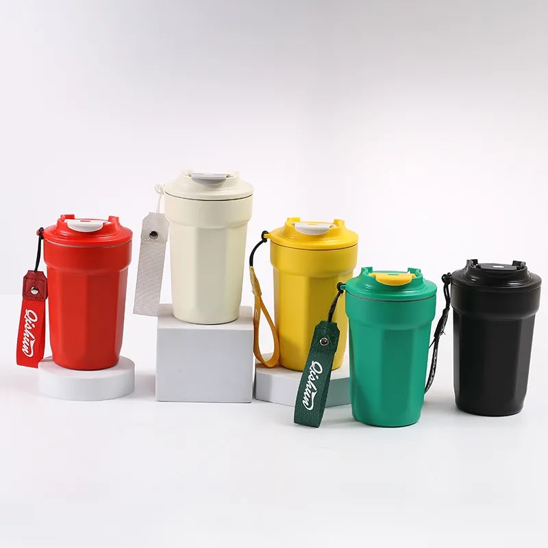 14oz Stainless Steel Insulated Mug With Lanyard 5