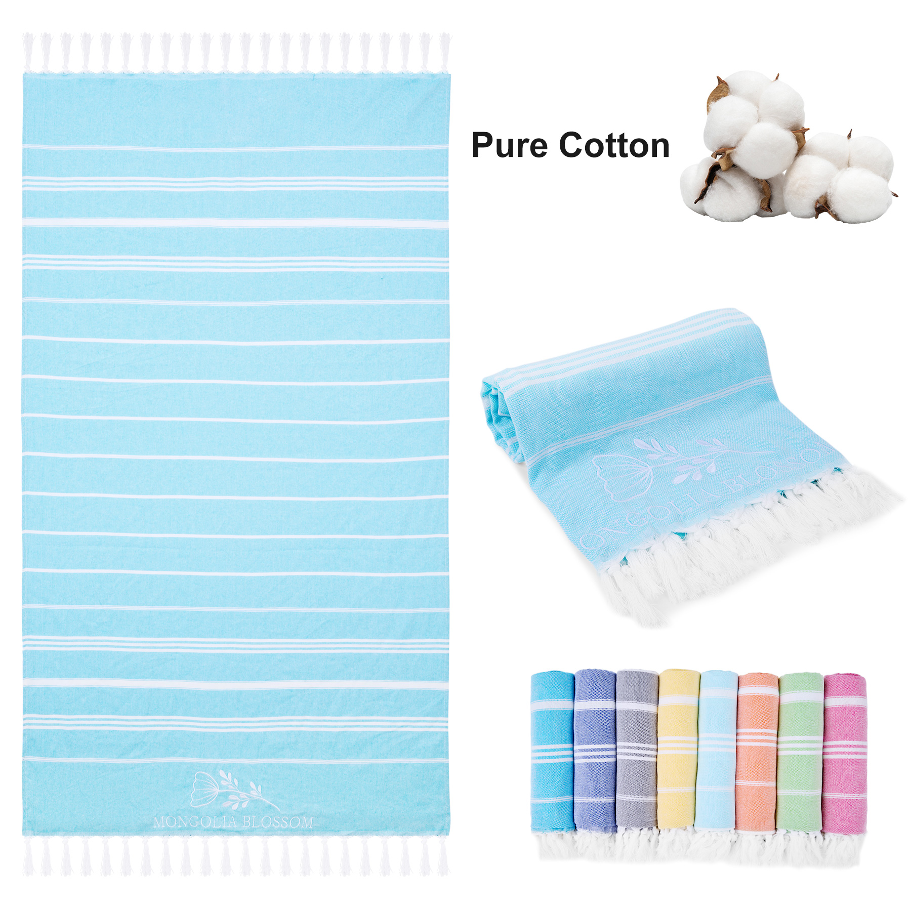 Embroidery Turkish Beach Towel 100% Cotton 5