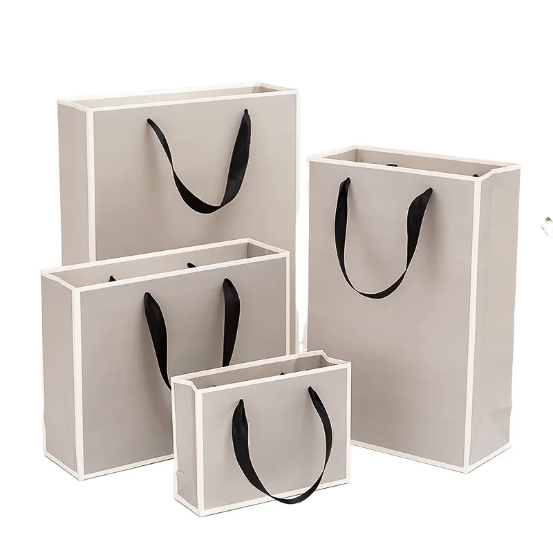 Durable White Cardboard Gift Bag 7