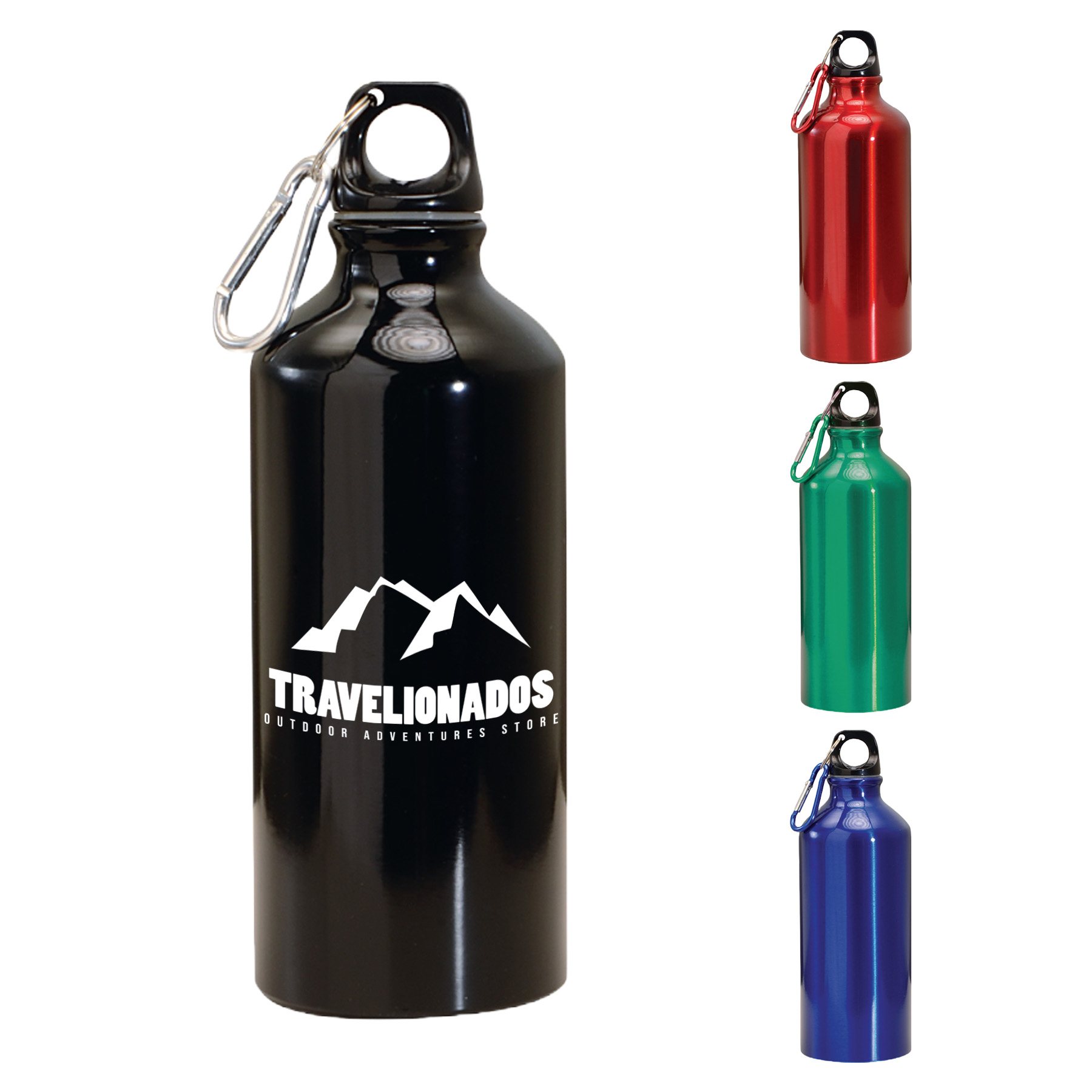 22 oz. Aluminum Water Bottle with Carabiner 3