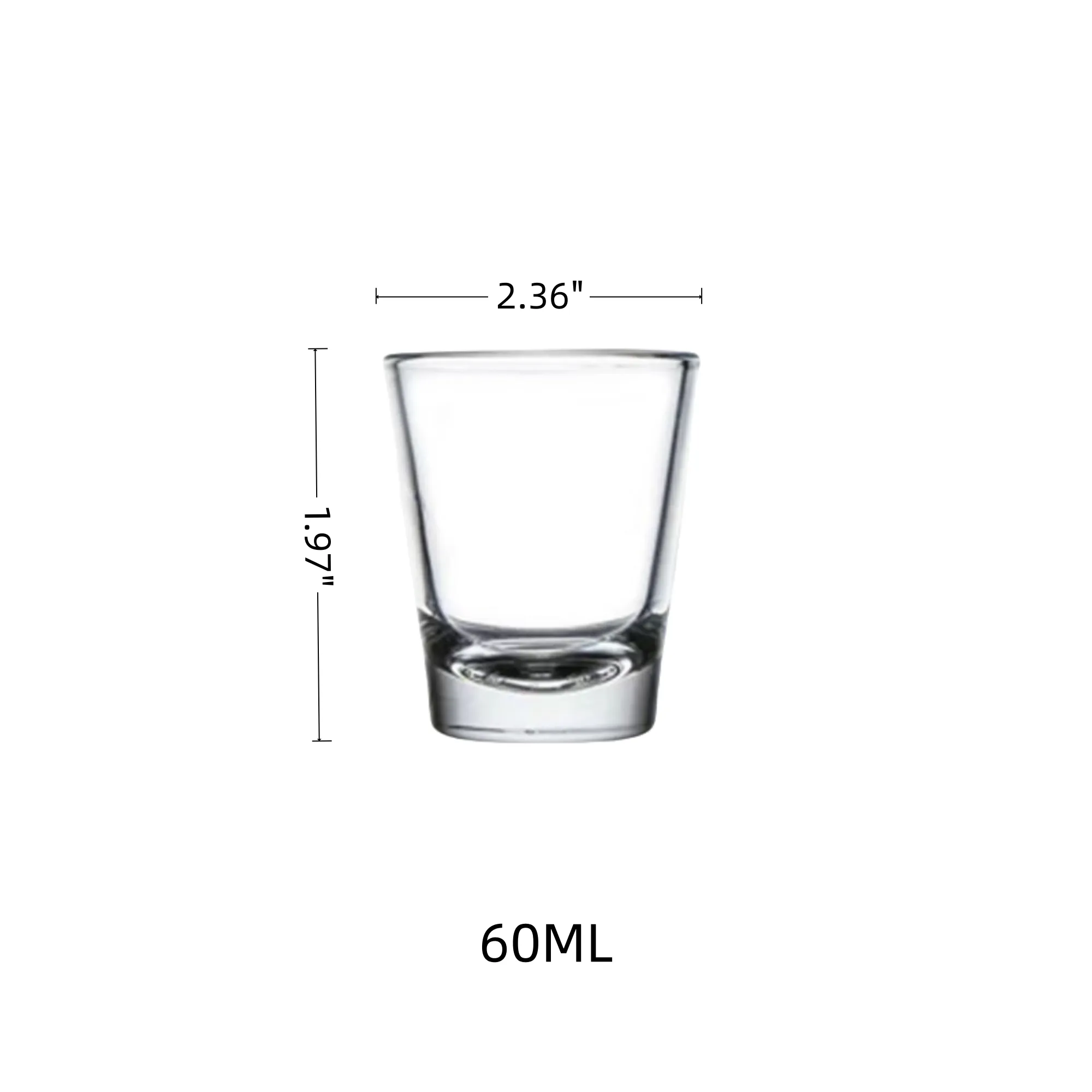 Wholesale 50ml Shot Glasses - Custom Logo & Measurement Mark 3