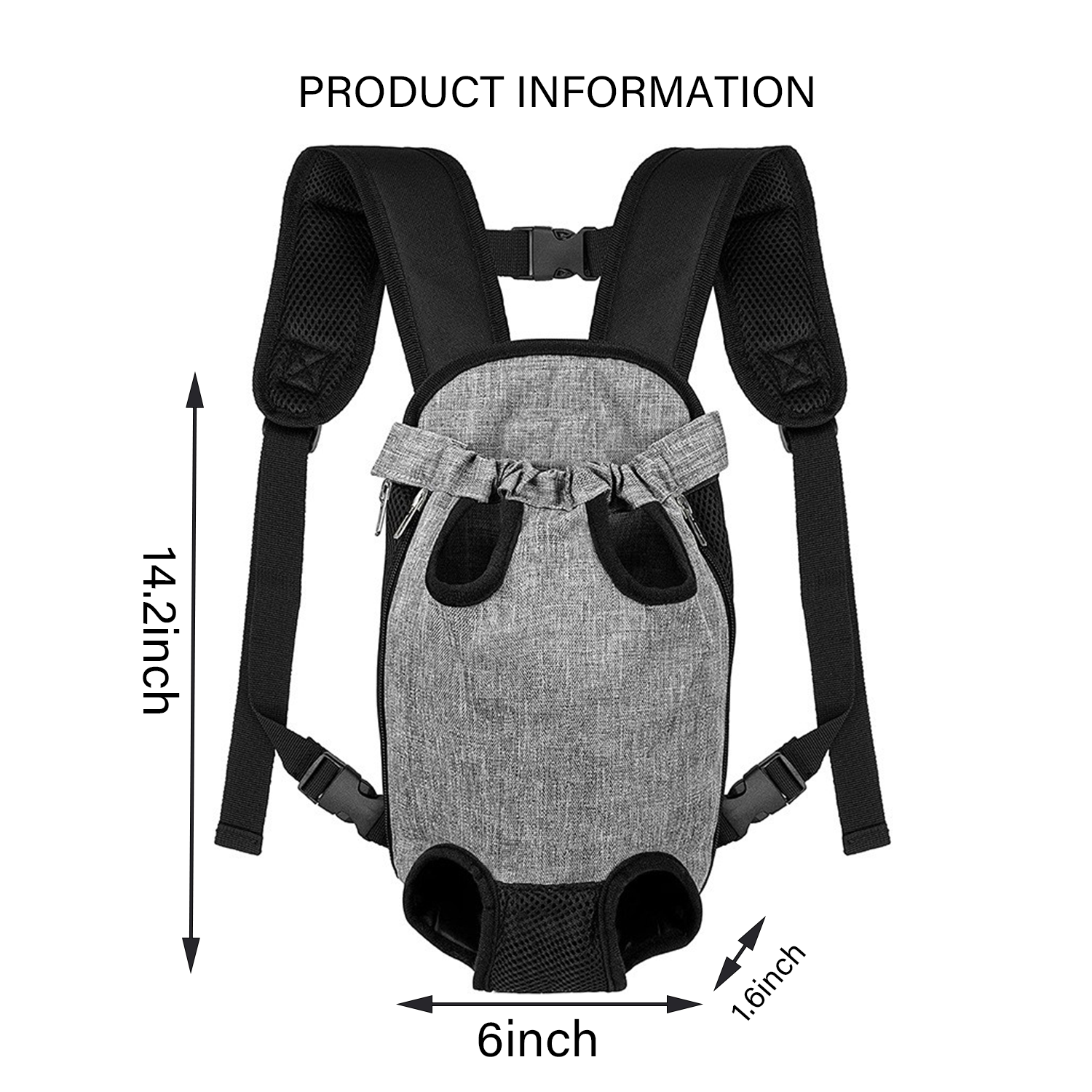 Adjustable Dog Pet Cat Front Carrier Backpack 6