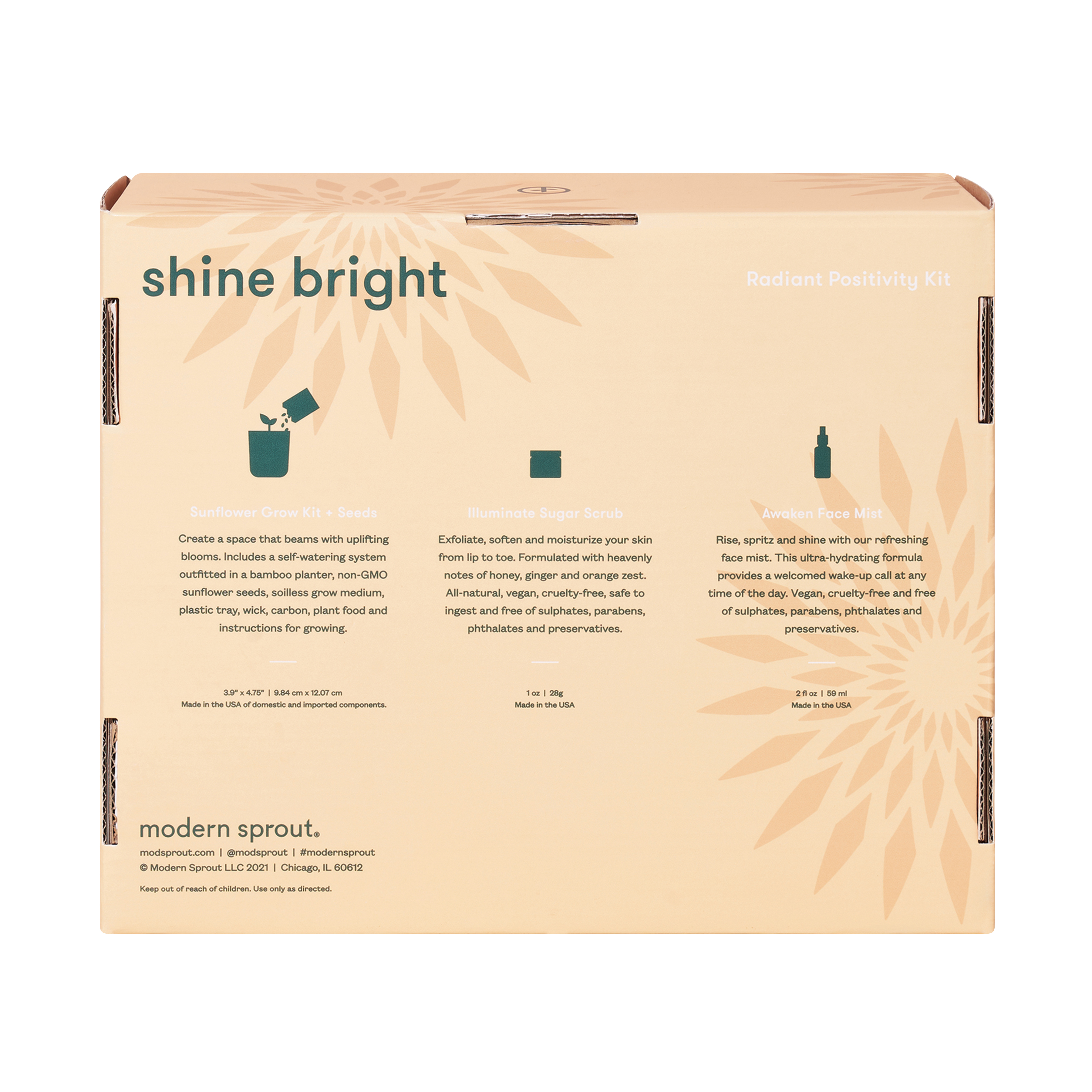 Modern Sprout® Shine Bright Take Care Kit - Sunflower 8