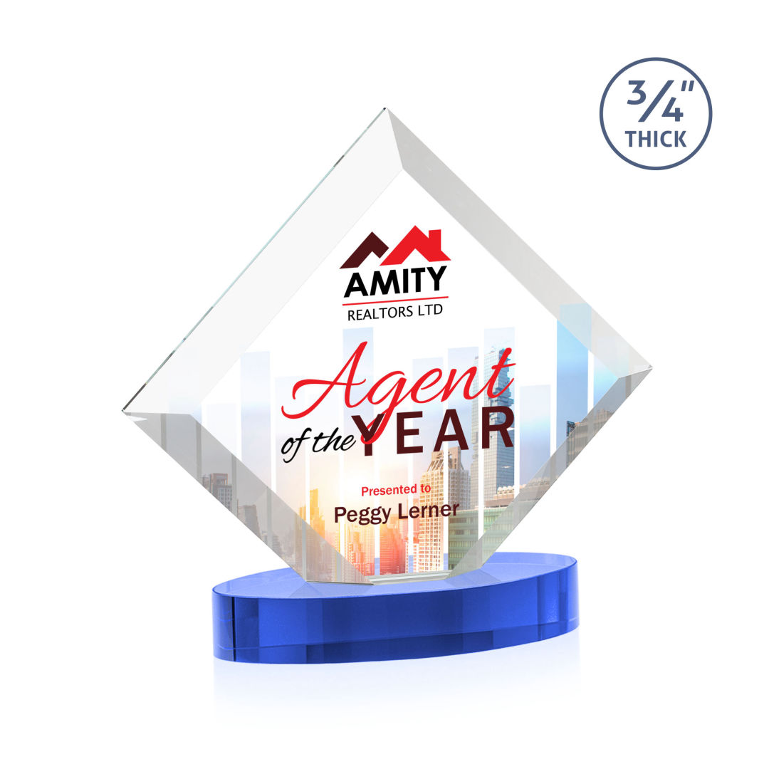 Belaire VividPrint™ Award on Alberton Base - Sky Blue 4