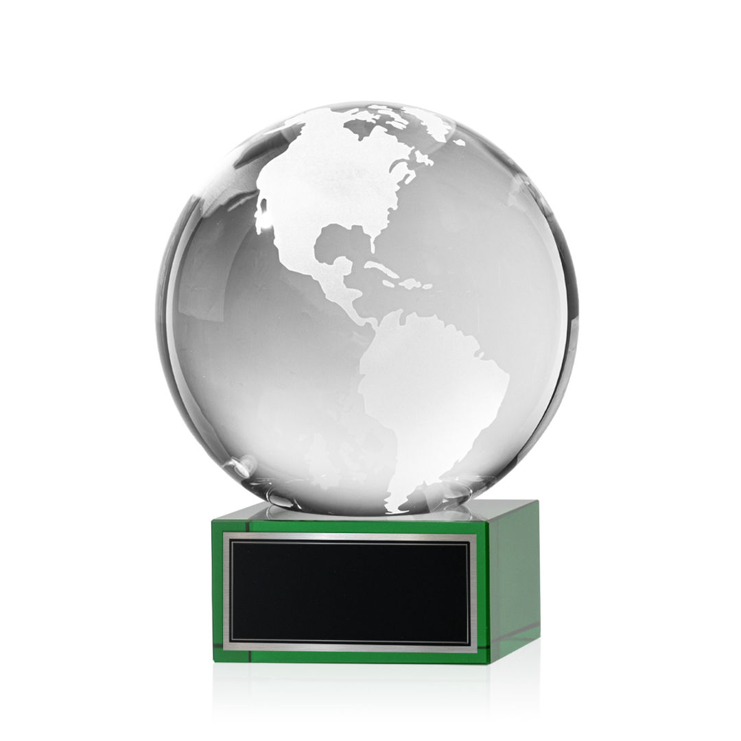 Globe Award on Hancock Base - Green 9