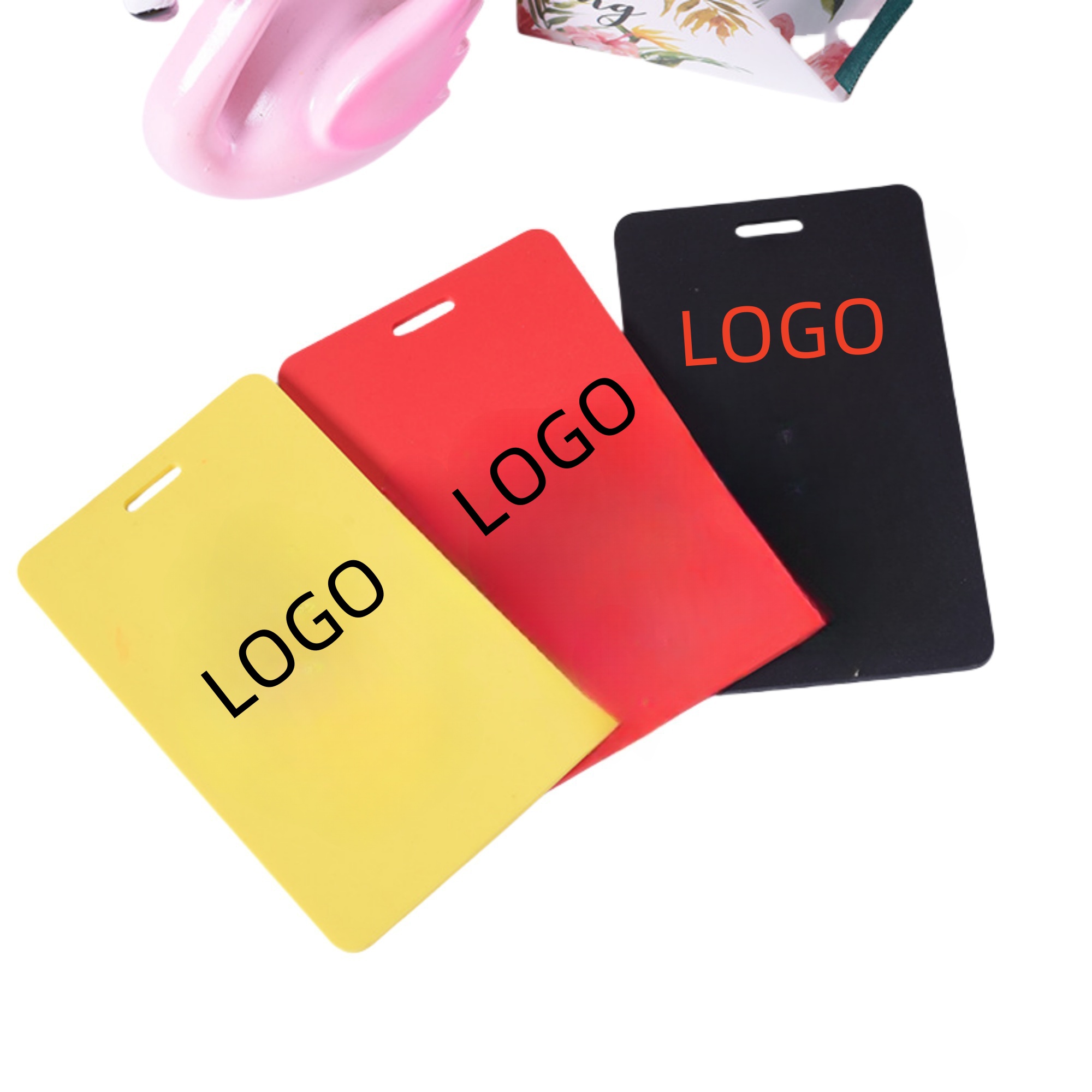 Custom logo PVC soft rubber integrated luggage tag 2