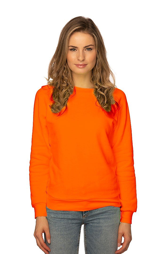 Women's Fashion Fleece Neon Raglan Pullover 4