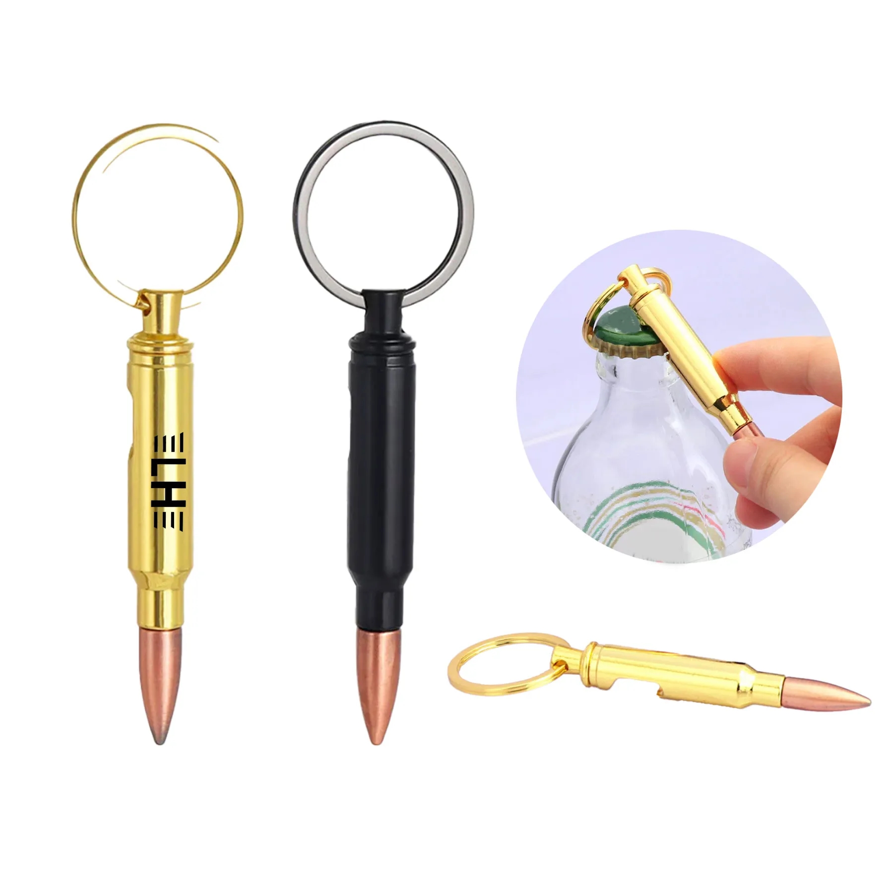 Bullet Shaped Opener With Keyring 4