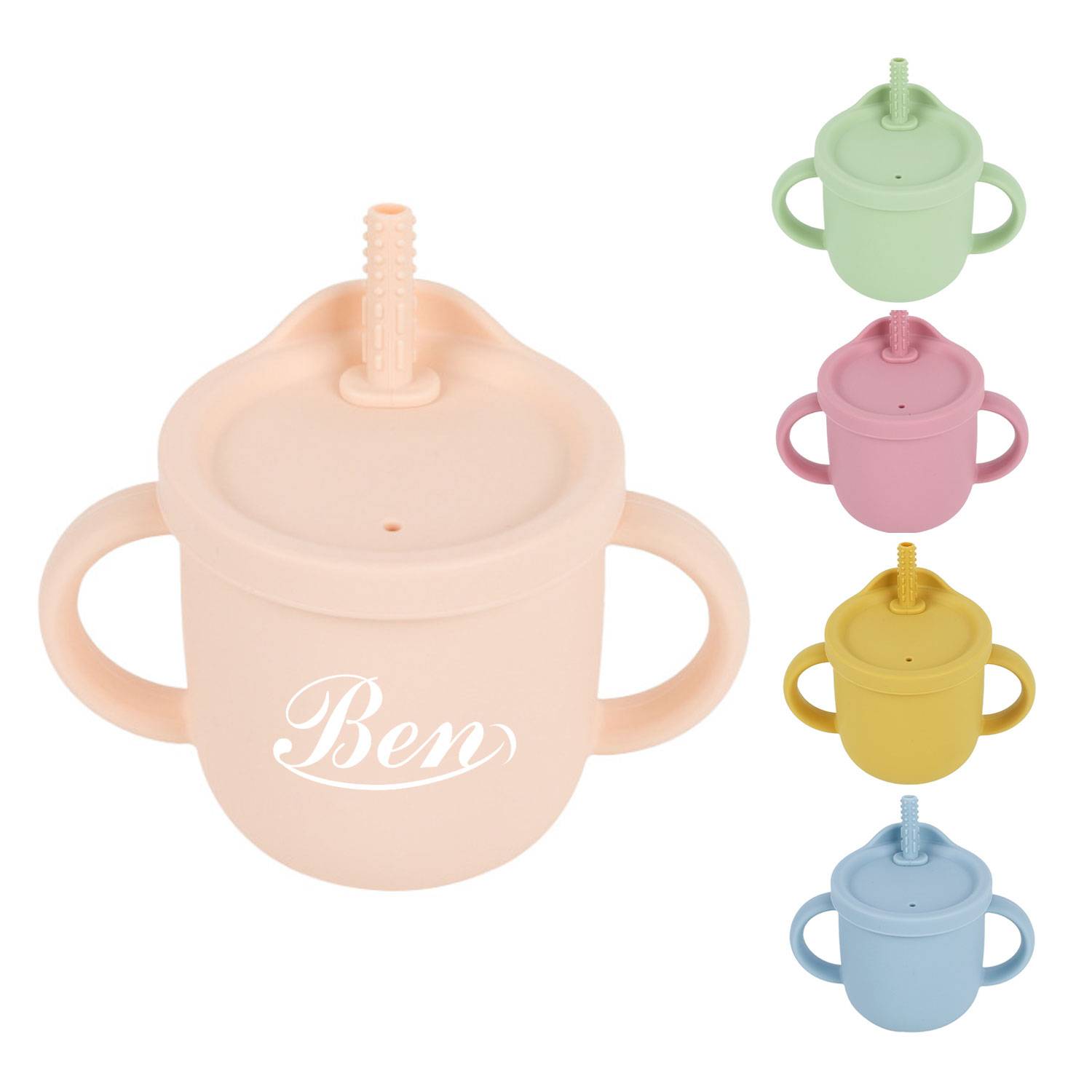 8.7OZ Food-Grade Silicone Children's Water Bottle