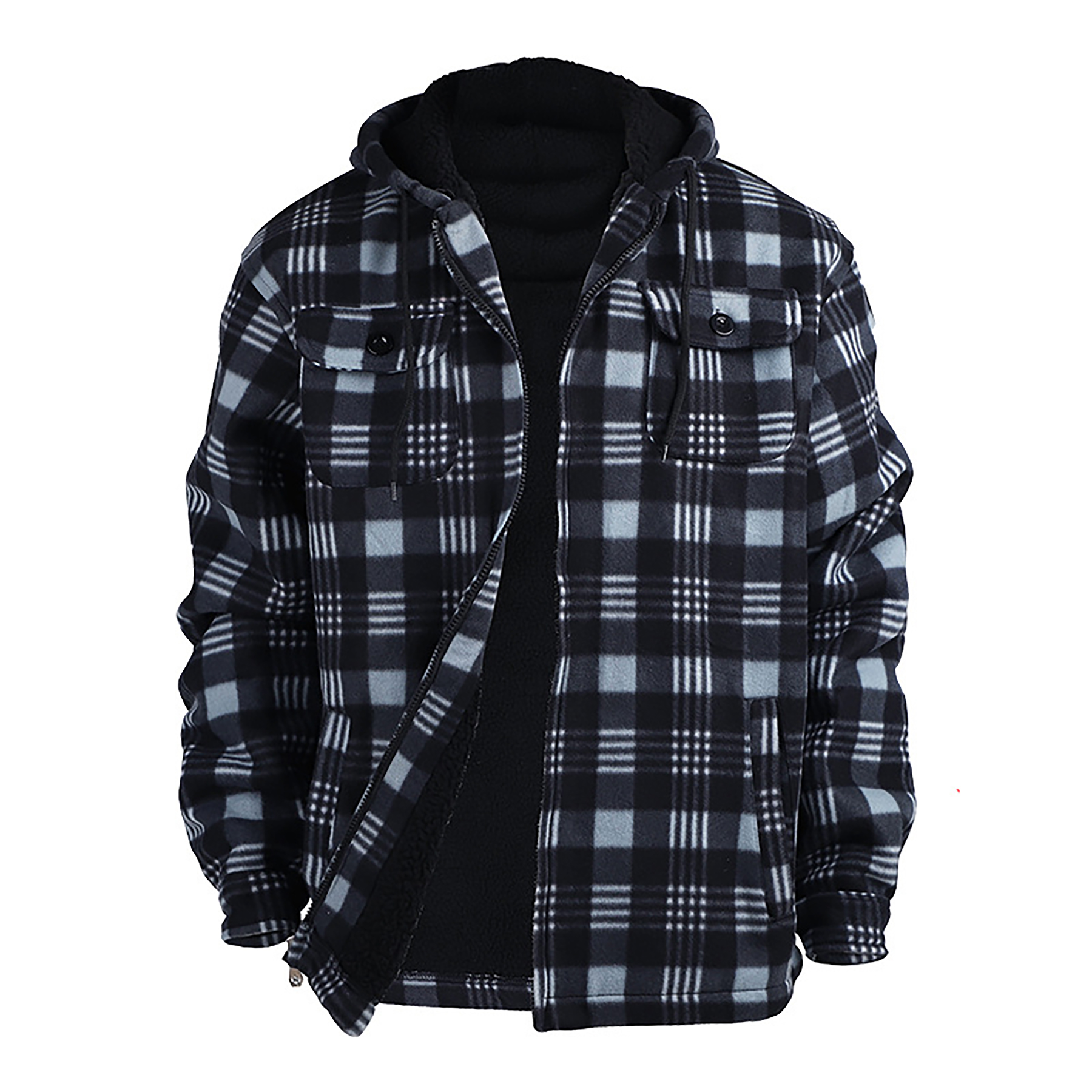 Thick Flannel Plaid Jacket 11