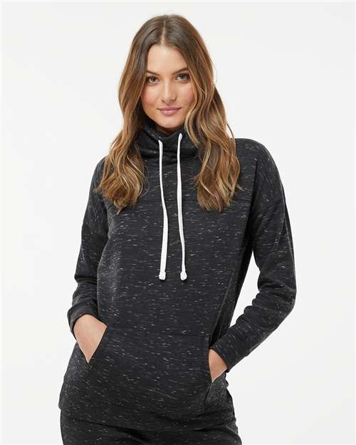 Women's Mélange Fleece Cowl Neck Sweatshirt - 8673 44