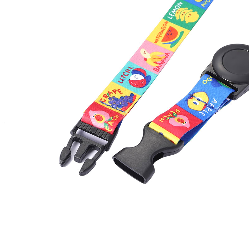 ID Badge Reel Full Color Lanyards With Badge Holder 6