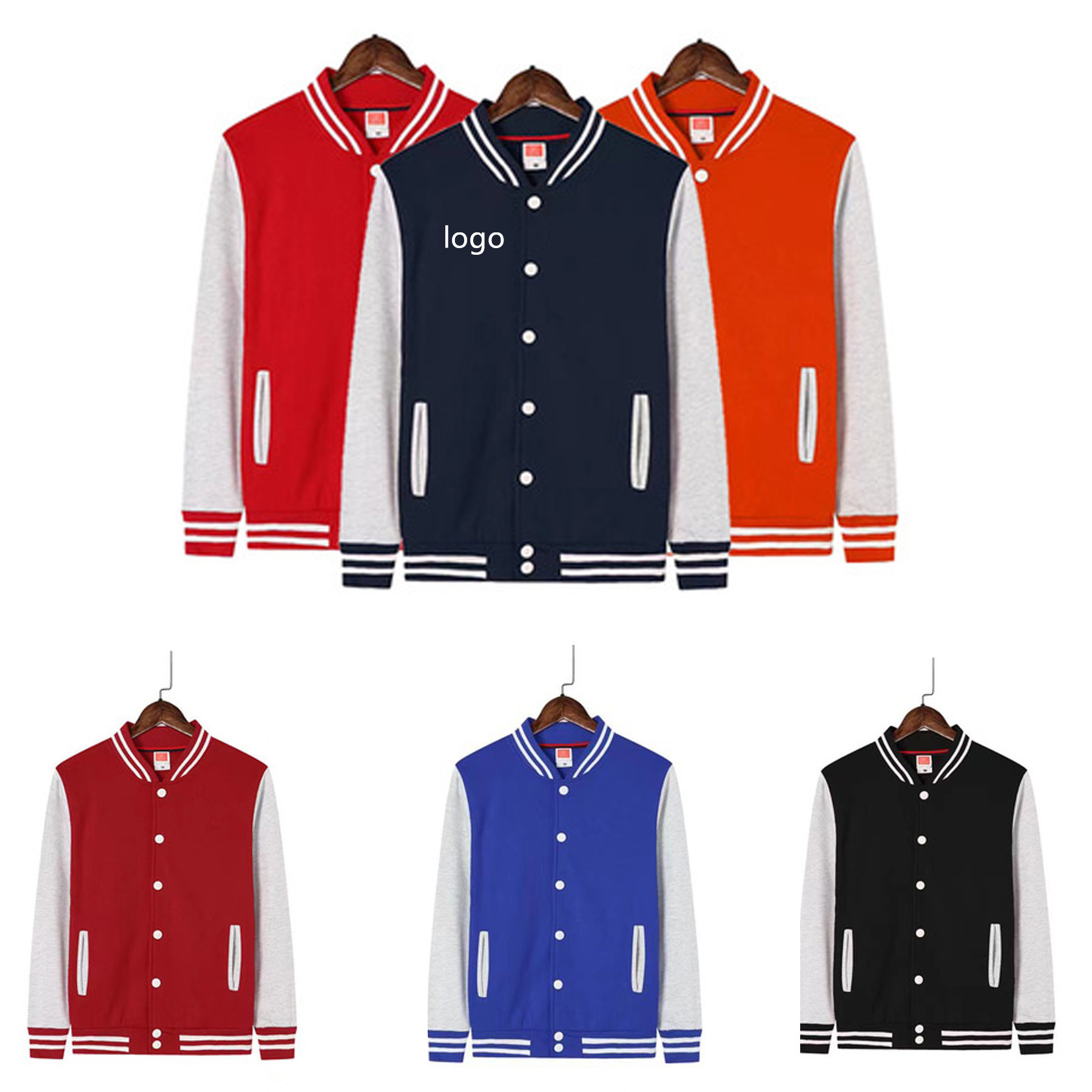 Slim Fit Cotton Fashion Varsity Baseball Jackets 2