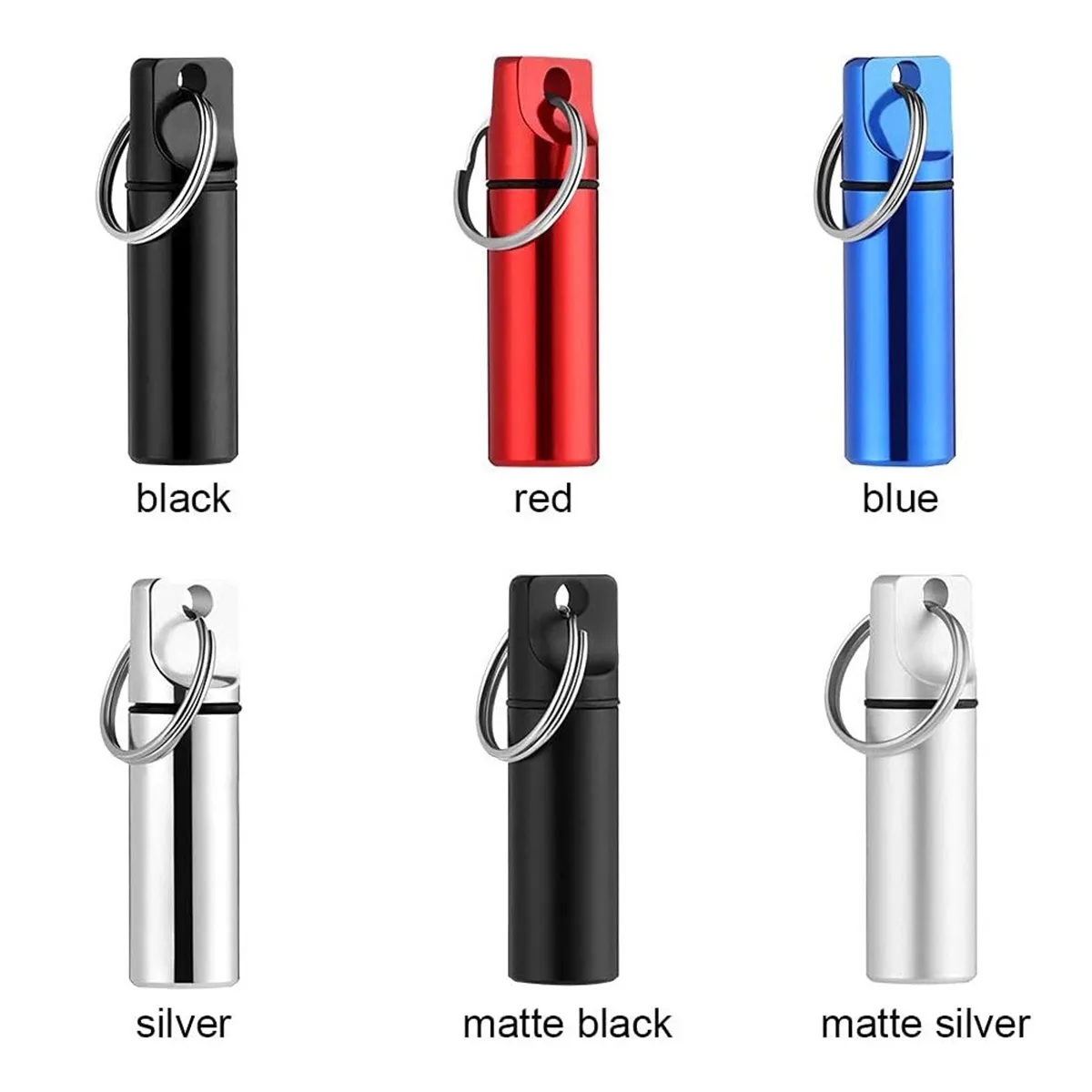 Small Portable Pill Box Organizer Case Container Keychain 4