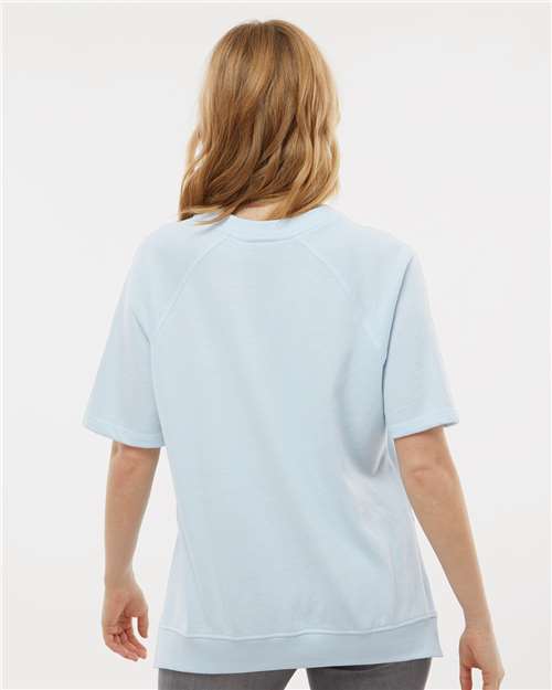 Women's French Terry Short Sleeve Crewneck Sweatshirt - W23711 4