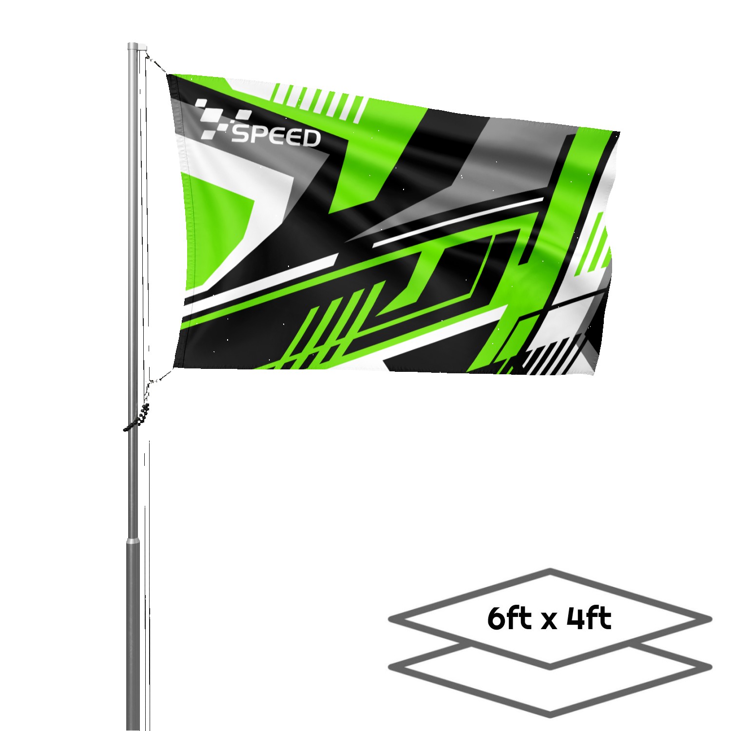 Double-Sided Dye Sublimation 2-Layer 6ft x 4ft Flag 4