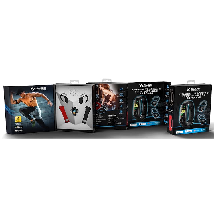 Fitness Tracker and Wireless Earbuds Sport Pack 2