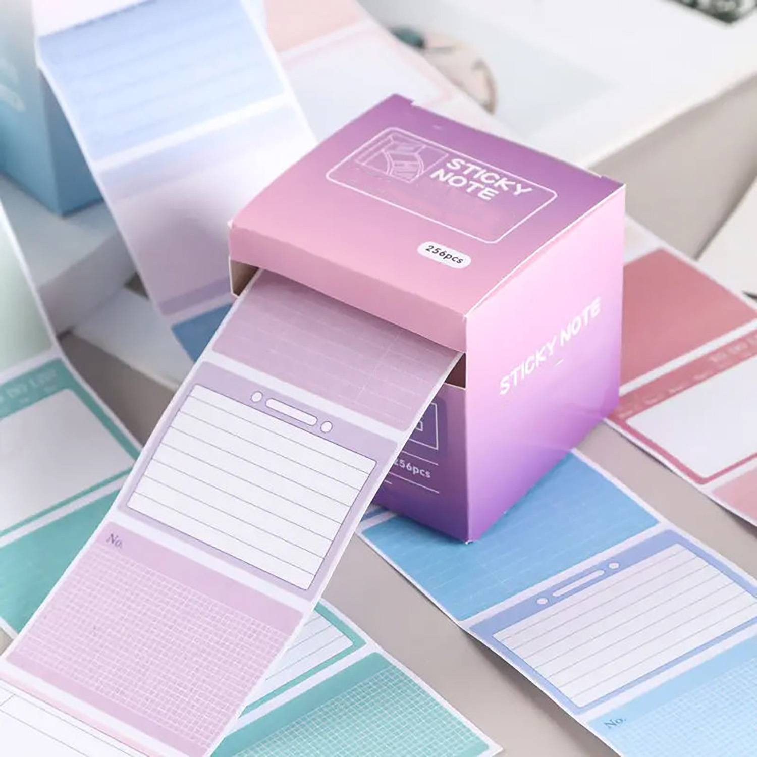Boxed Pull Out Sticky Notes 8