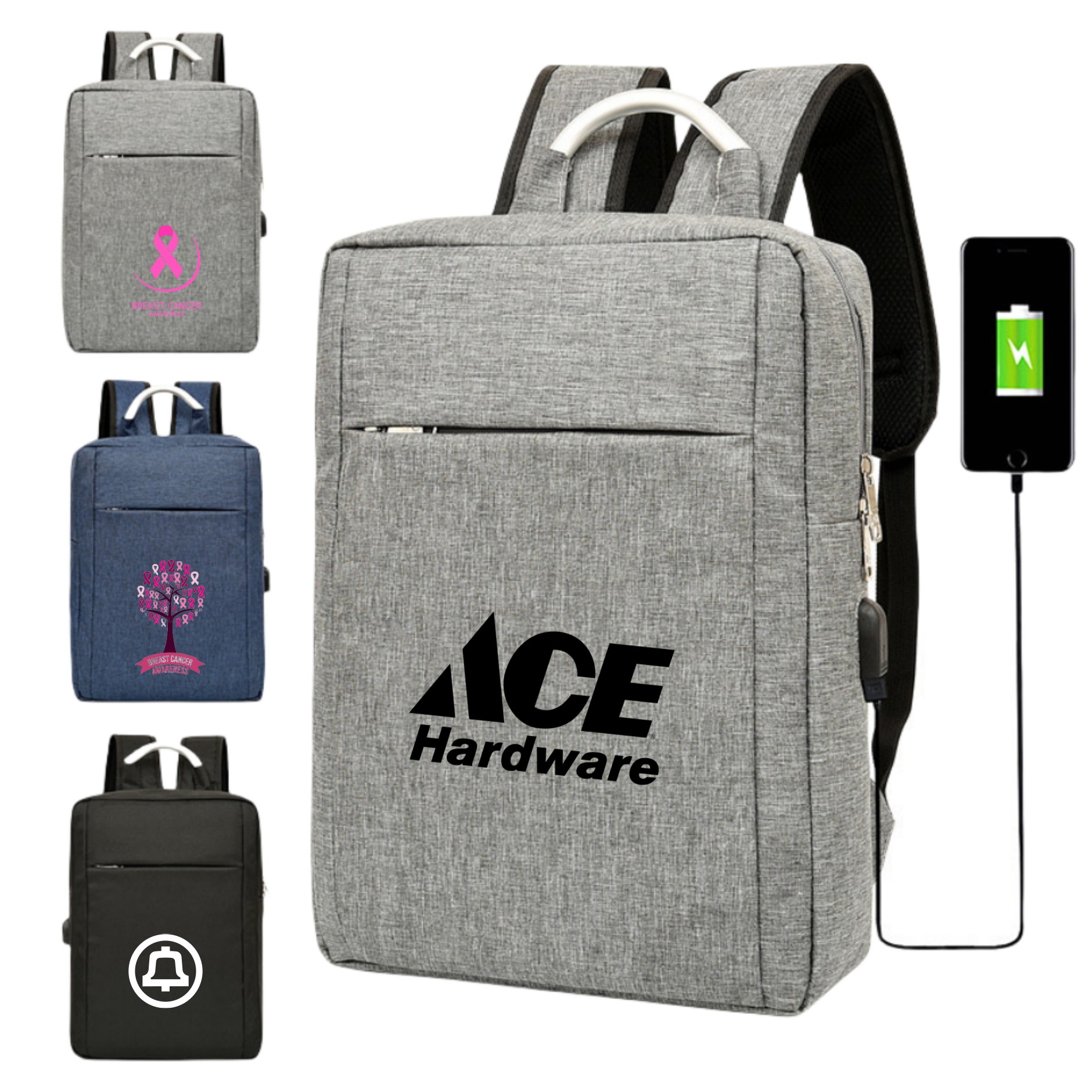 15.6 inch Travel Laptop Backpack with USB Charging Port 3